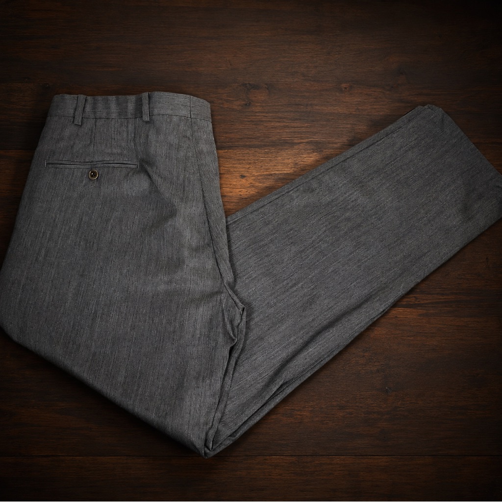 Brooks Brothers 346 Madison Fit Gray Wool Dress Pants 37x31 Classic Flat Front